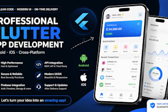 create a cross platform flutter app with clean architecture