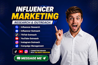do influencer research and complete outreach for your brand
