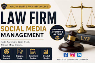 be your law firm attorney lawyer social media marketing manager expert
