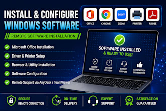 install and configure windows software remotely