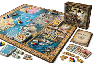 design professional board game design, card game design, rulebook and box art