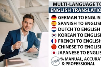 translate german, spanish, dutch, korean, french, chinese, japanese to english