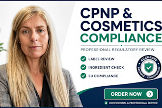 provide cpnp compliance and cosmetic label compliance review