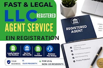 form US and non US llc, ein task id, registered agent, llc formation