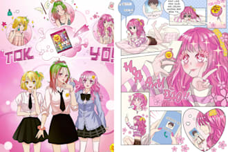 draw webtoon manga comic artist anime character illustration comic panel design