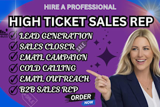 sales rep high ticket sales lead generation