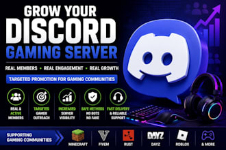 promote your discord server, minecraft, fivem, rust, dayz game
