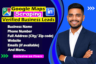 scrape google maps business data and provide verified b2b leads