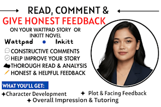 read, review and comment on your wattpad, inkitt or royal road stories