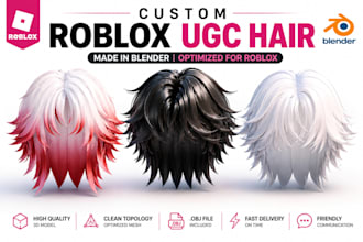 create custom roblox ugc hair in blender