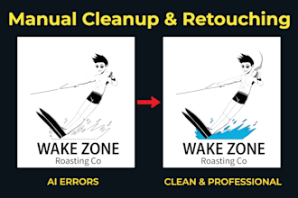 manually fix and clean up your ai generated artwork
