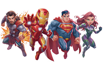 create comic book and custom illustration