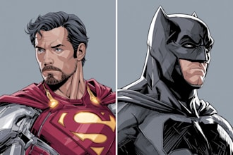 draw comic book illustration, comic graphic novel