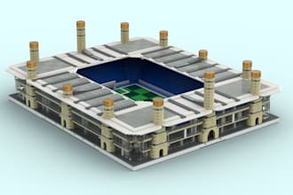 design custom 3d lego moc models, houses, buildings with PDF instructions