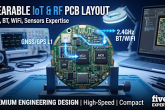design rf wireless pcb for bluetooth wifi lora gps iot device for smartwatch pcb