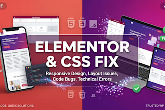 fix elementor issues, custom CSS bugs, and wordpress errors