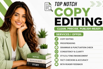 be your copy editor, and do copy editing on your manuscript for your novel
