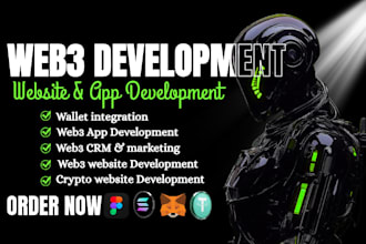 design and develop a web3  website, dapp, or crypto app with wallet integration