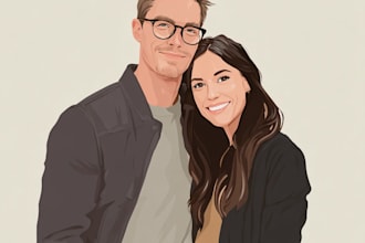 create magical couple portraits in disney or pixar style