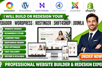 build webador website redesign wordpress wix hostinger joomla website design