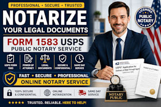 notarize your legal documents form 1583 usps public notary power of attorney