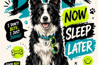 design high quality custom dog training logo illustrator for t shirt design