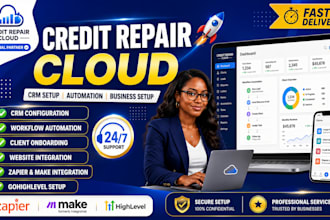 setup credit repair cloud CRM, automation, website, and workflows