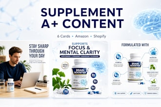 design amazon a plus content for supplement brands