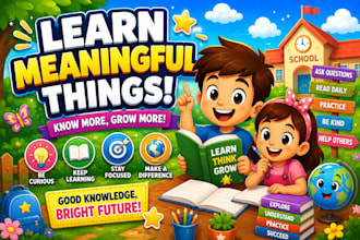 create engaging 2d kids animation for youtube, stories, and educational content