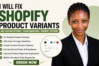 fix shopify product variants, add custom options, color swatches, product option