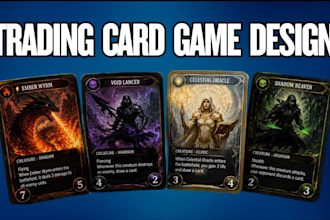 do full trading card design trading cards game board game card template design