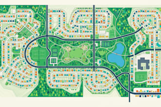 create custom landscape map site plans location map