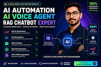 build n8n ai assistance, ai voice agent, vapi ai caller, rag chatbot, retell ai