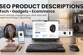 write SEO product descriptions for tech products and gadgets