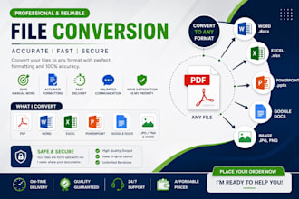 convert PDF to word, excel, powerpoint and google docs manually