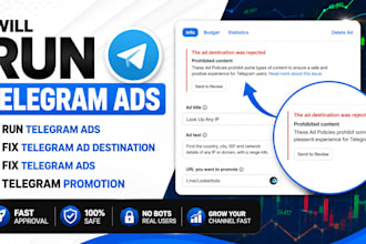 run telegram ads fix telegram ad destination fix telegram ads telegram promotion