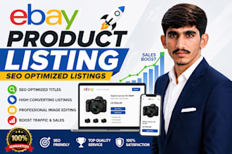 do ebay product listing, ebay SEO listing,, ebay lister