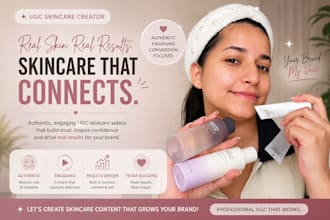 create engaging skincare content for tiktok instagram and ads