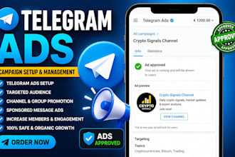 set up telegram ads, telegram promotion, telegram marketing, telegram channel