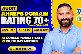 audit ahrefs domain rating, local SEO and shopify wordpress website issues