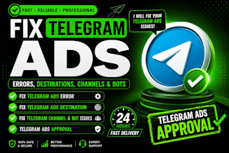 fix telegram ads, telegram ads error, telegram ads rejected, channel and bot
