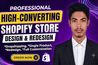 build automated shopify dropshipping store or website