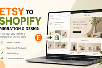 migrate your etsy shop to shopify and professionally redesign your store
