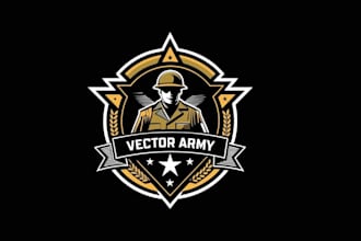 design stunning military patch, logo and badge