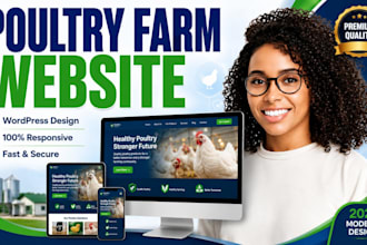 design modern wordpress website for your poultry farm business, poultry website
