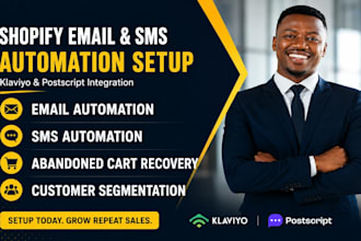 setup shopify email marketing SMS automation klaviyo postscript omnisend judgeme