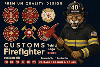 design custom firefighter t shirt design