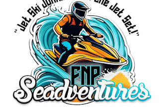 design high quality custom jet ski logo illustrator for t shirt design