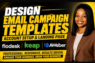 design flodesk keap aweber email campaign templates account setup landing page