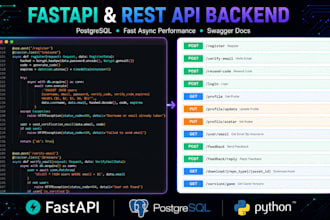 develop a secure rest API backend in python